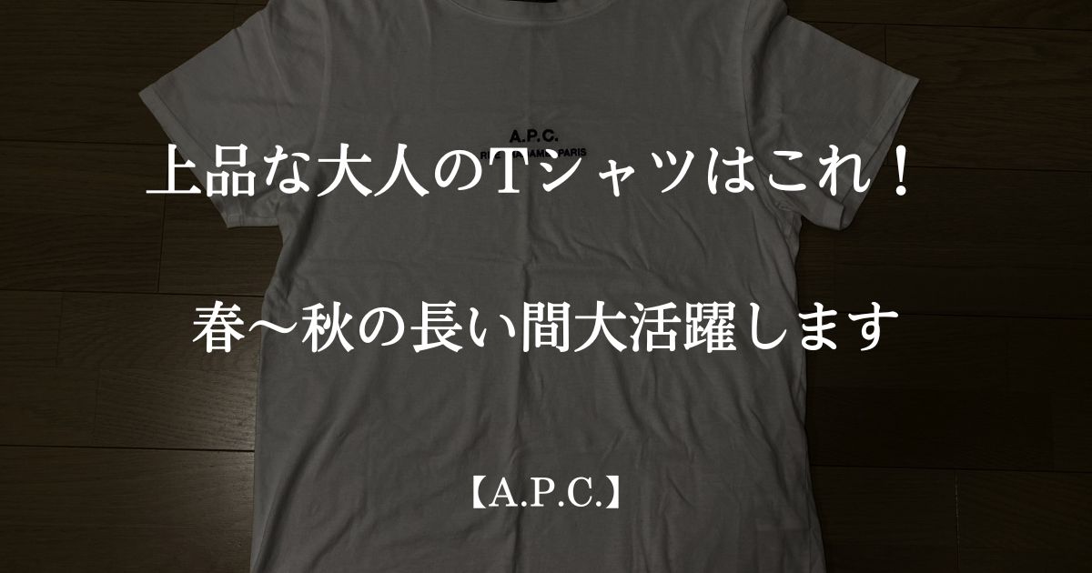 A.P.C.ロゴ刺繍Tシャツをレビュー！サイズ感やコーデ紹介も【Petite 