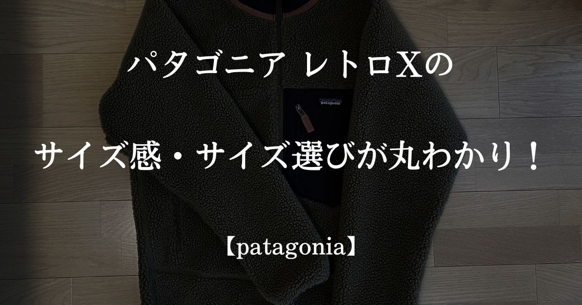 パタゴニア『レトロX』のサイズ感・サイズ選びを徹底解説 ...