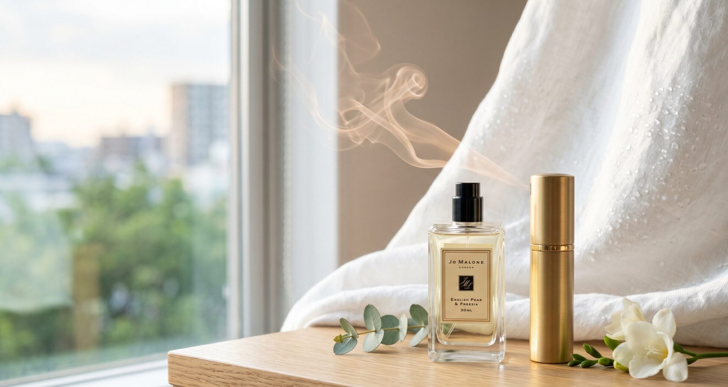 ジョーマローンの香水を長持ちさせるためのボトルとアトマイザーのイメージ