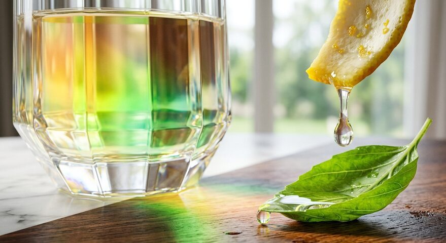 イソップ タシットの香りの変化：ゆずのシトラスからバジルのグリーン、ベチバーのウッディへと移ろう洒落た香りのイメージ